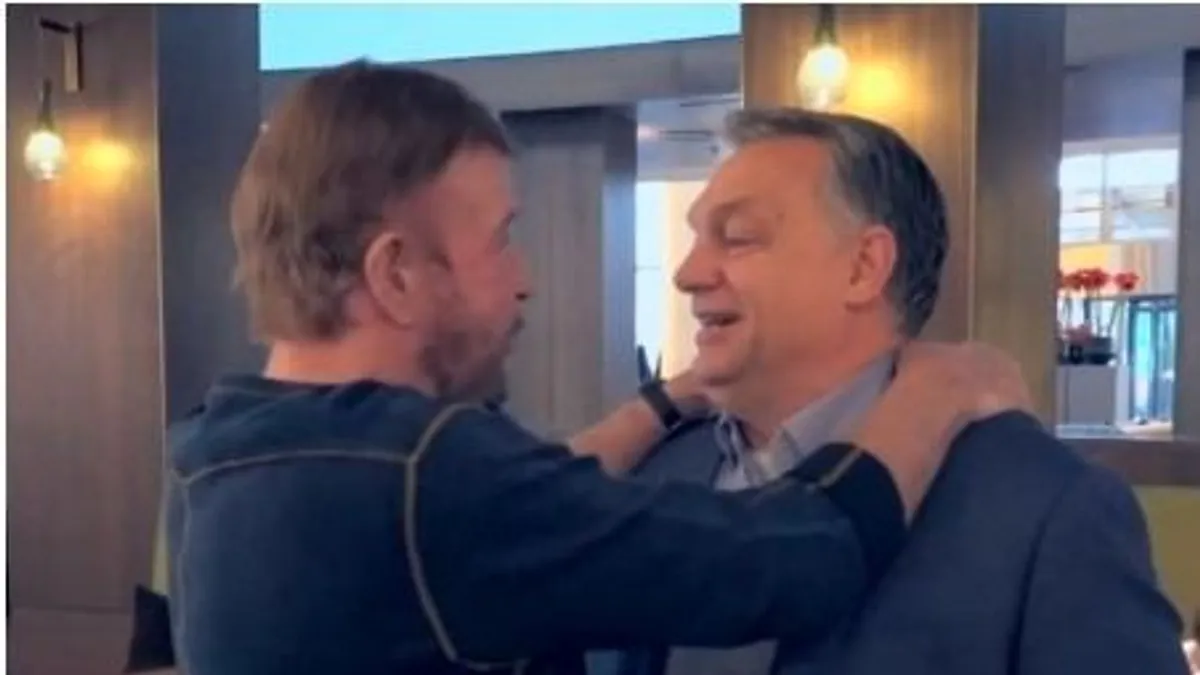 Orbán Viktor felköszöntötte Chuck Norrist – videó