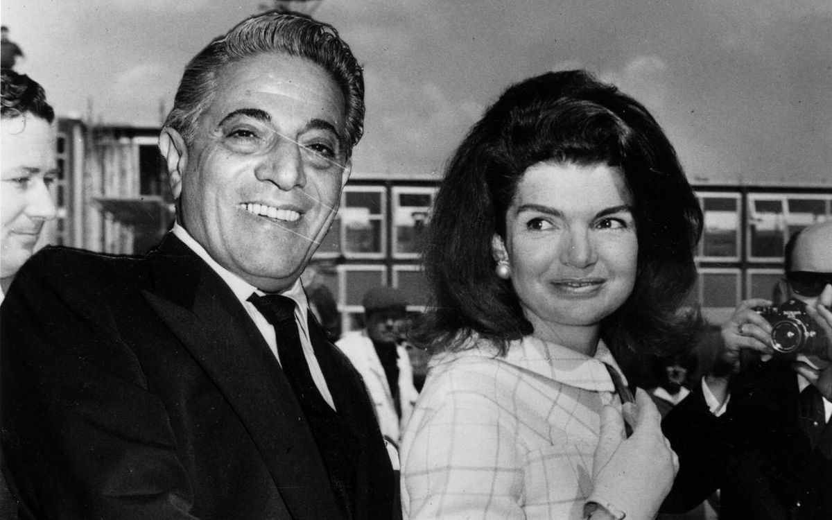 Arisztotélisz Onasszisz görög hajómágnás és felesége, Jackie Kennedy