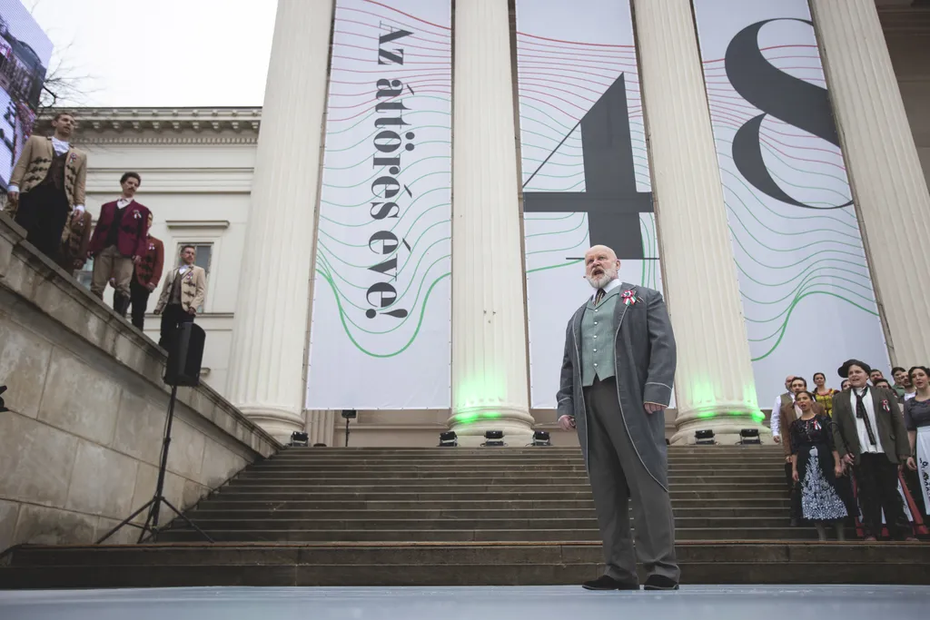 Ünnepi műsor, Nemzeti Ünnep, Magyar Nemzeti Múzeum kertje, 2025. 03. 15.
