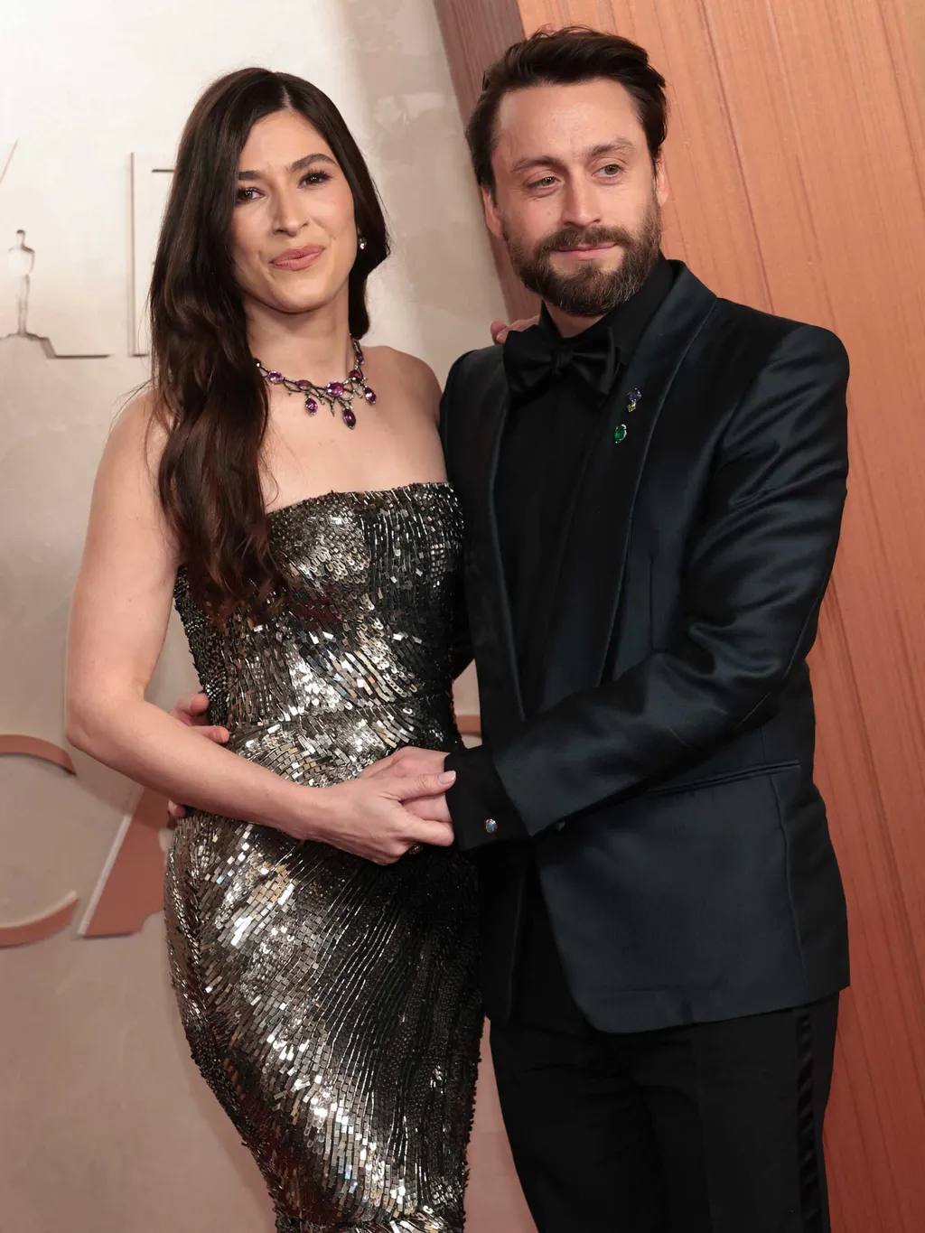 97. Oscar-gála, 97.Oscar-gála,  Oscar-gála,  Oscar-gála2025,  Oscar-díj, film, díjátadó, HOLLYWOOD, CALIFORNIA - MARCH 02: (L-R) Jazz Charton and Kieran Culkin attend the 97th Annual Oscars at Dolby Theatre on March 02, 2025 in Hollywood, Californ