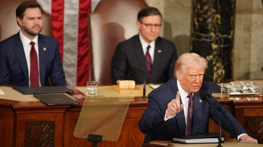 Donald Trump, amerikai elnök amerika, Kongresszus ülés, washingtoni Capitoliumban, 2025. 03. 04.