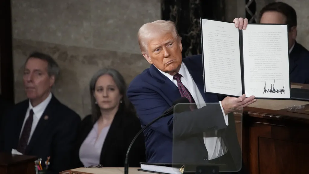 Donald Trump, amerikai elnök amerika, Kongresszus ülés, washingtoni Capitoliumban, 2025. 03. 04.