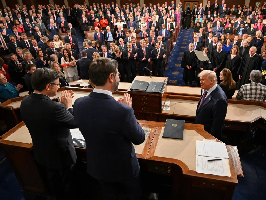 Donald Trump, amerikai elnök amerika, Kongresszus ülés, washingtoni Capitoliumban, 2025. 03. 04.