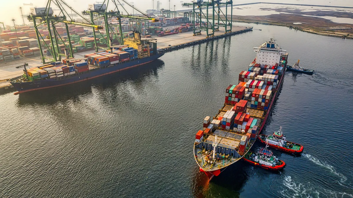 shipping, container ship