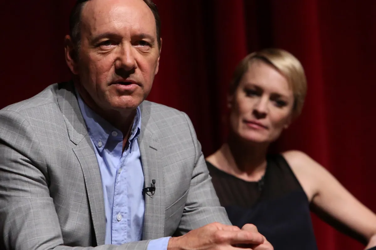 NORTH HOLLYWOOD, CA - APRIL 25: Actors Kevin Spacey and Robin Wright attend Netflix's "House of Cards" For Your Consideration Q&A on April 25, 2013 at the Leonard H. Goldenson Theatre in North Hollywood, California. Jesse Grant/Getty Images for Netflix/AFP