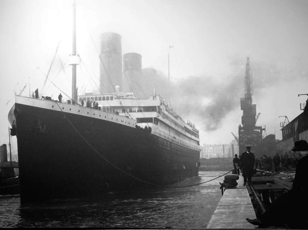 United Kingdom, Northern Ireland, Cultra near Belfast, Ulster Folk and Transport Museum photo collection, image of the RMS Titanic leaving Southampton April 10, 1912 (Photo by RIEGER Bertrand / hemis.fr / Hemis via AFP)