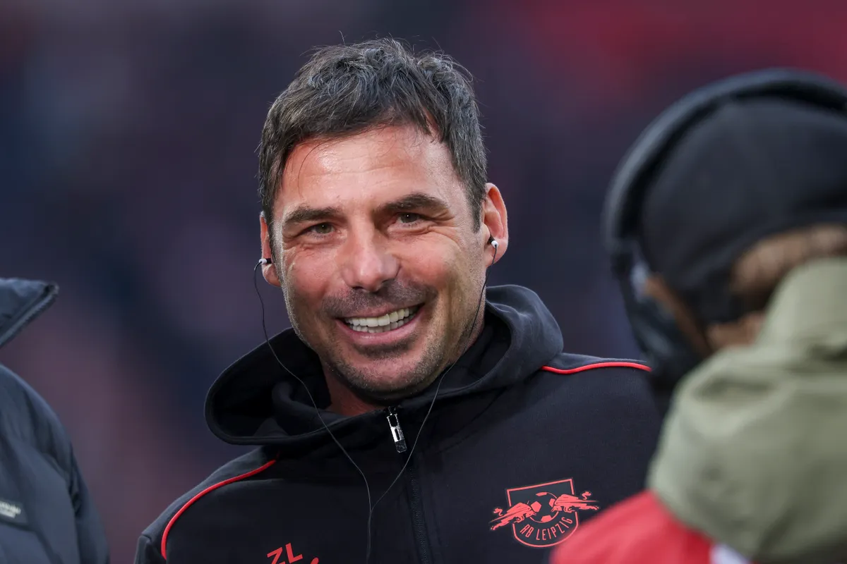 19 April 2025, Saxony, Leipzig: Soccer: Bundesliga, RB Leipzig - Holstein Kiel, matchday 30, at the Red Bull Arena. Leipzig coach Zsolt Löw comes to the stadium. Photo: Jan Woitas/dpa - IMPORTANT NOTE: In accordance with the regulations of the DFL German Football League and the DFB German Football Association, it is prohibited to utilize or have utilized photographs taken in the stadium and/or of the match in the form of sequential images and/or video-like photo series. (Photo by JAN WOITAS / DPA / dpa Picture-Alliance via AFP)