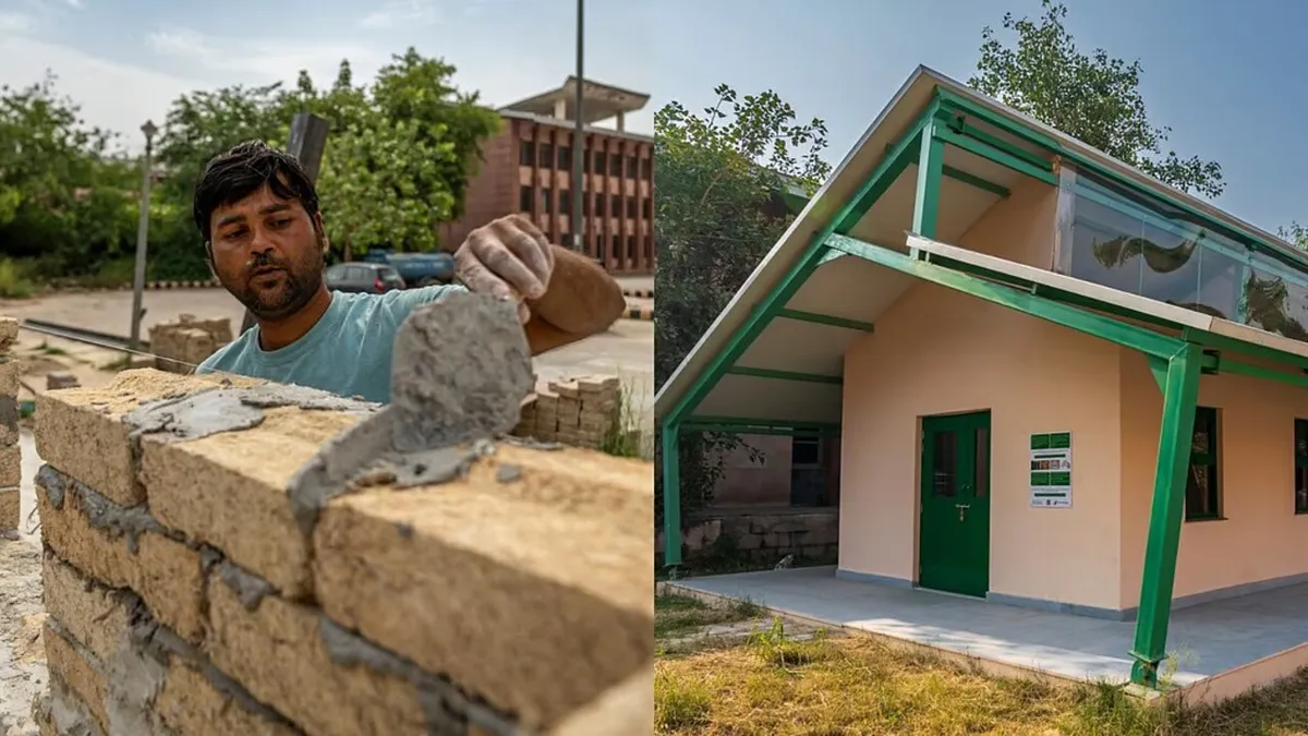 A Sugarcrete homokkal és ásványi kötőanyagokkal kombinálja a kipréselt cukornádat, hogy könnyű súlyú, összefonódó kockákat gyártsanak.