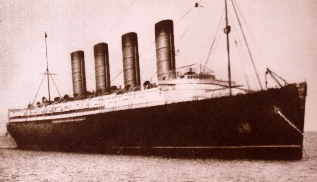 Photograph of the RMS Titanic on her maiden voyage, before the passenger liner sank in the North Atlantic Ocean. Dated 20th Century (Photo by Ann Ronan Picture Library / Photo12 via AFP)
