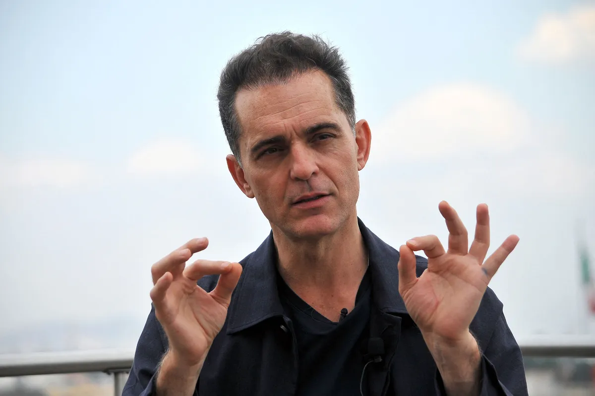 Spanish actor Pedro Alonso gestures during an interview with AFP at Centro Cultural Espańa in Mexico City on November 5, 2024. (Photo by VICTOR CRUZ / AFP)