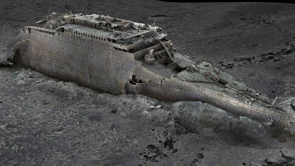 May 18, 2023 - USA - A team of scientists have used deep sea mapping to create 'an exact Digital Twin' of the Titanic wreck for the first time,' according to a press release from deep sea investigators Magellan and filmmakers Atlantic Productions. By carr