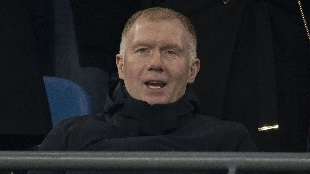 falfestmény, Paul Scholes participates in the Emirates FA Cup Third Round match between Manchester City and Salford City at the Etihad Stadium in Manchester, England, on January 11, 2025. (Photo by MI News/NurPhoto) (Photo by MI News / NurPhoto / NurPhoto via AFP)