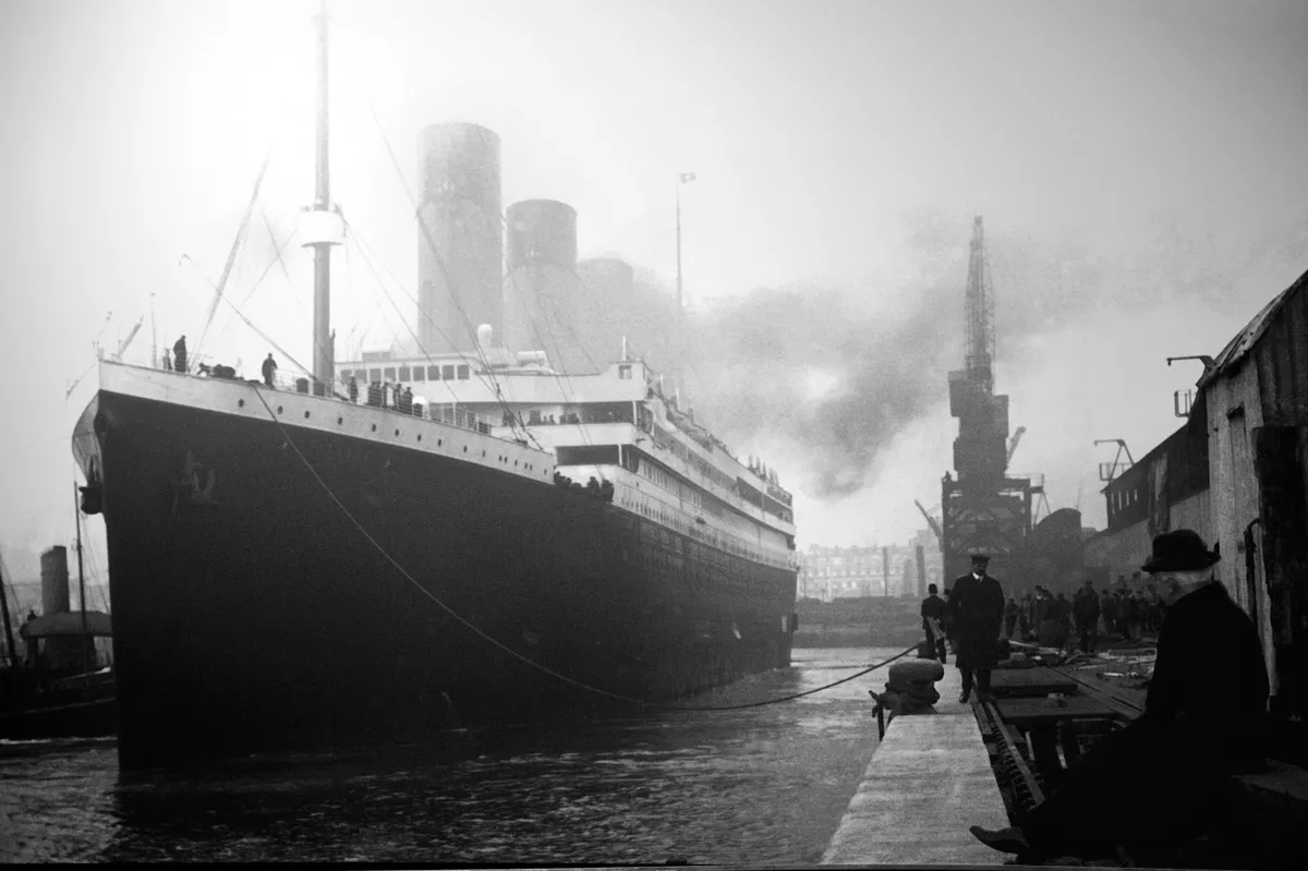United Kingdom, Northern Ireland, Cultra near Belfast, Ulster Folk and Transport Museum photo collection, image of the RMS Titanic leaving Southampton April 10, 1912 (Photo by RIEGER Bertrand / hemis.fr / Hemis via AFP)