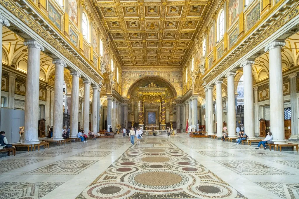 Italy, Lazio, Rome, historic center listed as World Heritage by UNESCO, Monti district, Santa Maria Maggiore basilica (St. Mary Major) (Photo by GARDEL Bertrand / hemis.fr / hemis.fr / Hemis via AFP)