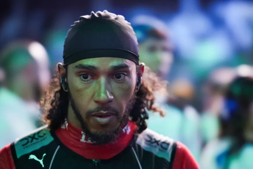 Lewis Hamilton of Great Britain and Scuderia Ferrari looks on before the F1 Grand Prix of Saudi Arabia at Jeddah Corniche Circuit in Jeddah, Saudi Arabia, on April 20, 2025. (Photo by Qian Jun/Paddocker) (Photo by Paddocker/NurPhoto) (Photo by Paddocker / NurPhoto / NurPhoto via AFP)
