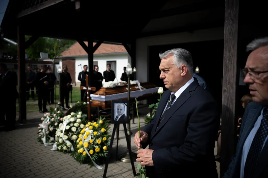 Tiffán Zsolt volt országgyűlési képviselő temetése, Orbán Viktor, OrbánViktor, 2025.04.22.