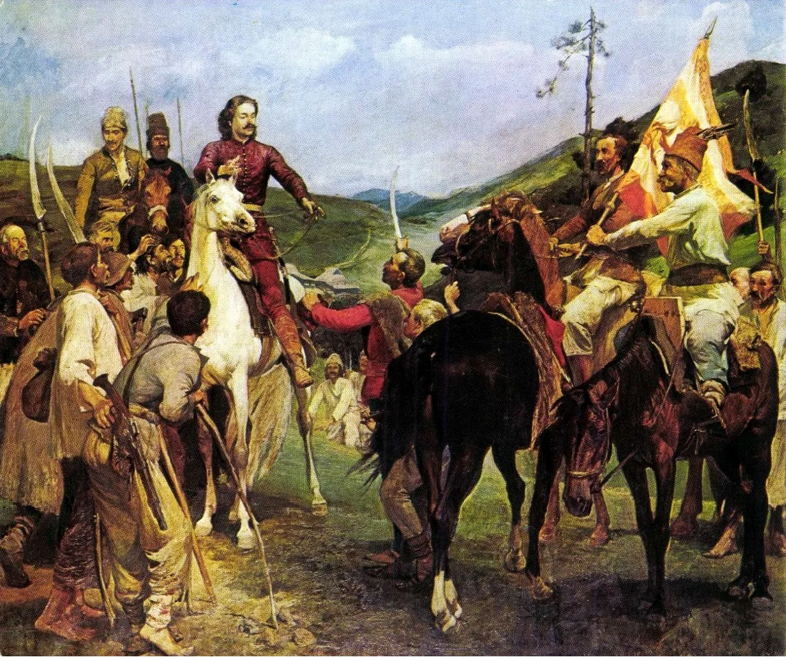 Rákóczi találkozása Esze Tamással és gyalogos jobbágykatonáival, a talpasokkal a magyar-lengyel határon