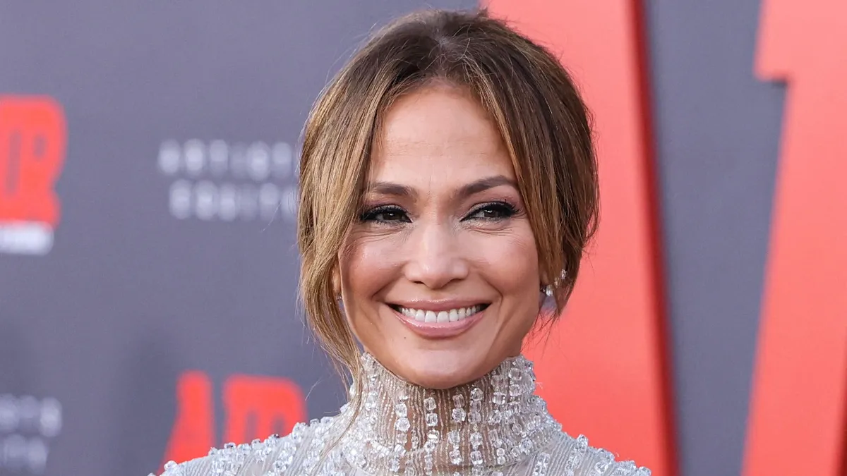 American actress, singer and dancer Jennifer Lopez (J.Lo, Jennifer Lynn Lopez-Affleck) wearing an Antonio Grimaldi dress and Shiphra jewelry arrives at the World Premiere Of Amazon Studios' And Skydance Media's 'Air' held at the Regency Village Theatre on March 27, 2023 in Westwood, Los Angeles, California, United States. (Photo by Xavier Collin/Image Press Agency/NurPhoto) (Photo by Image Press Agency / NurPhoto / NurPhoto via AFP)
