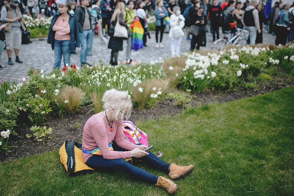 Pride-tüntetés, Hadházy Ákos, forgalmi dugó, Pride-tüntetésHadházyÁkos, forgalmi dugó, 2025.04.15.