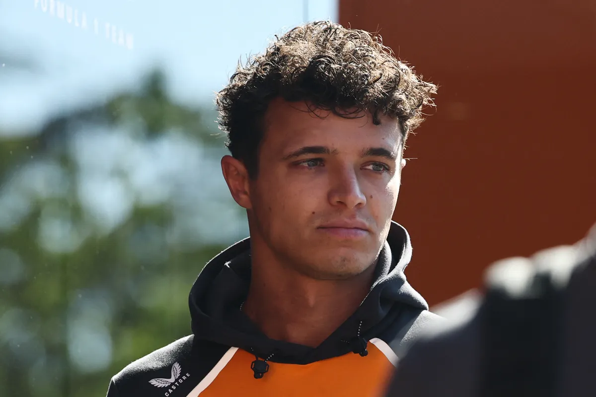 Lando Norris of McLaren before the third practice ahead of the Formula 1 Emilia-Romagna Grand Prix at Autodromo Enzo e Dino Ferrari in Imola, Italy on May 17, 2025. (Photo by Jakub Porzycki/NurPhoto) (Photo by Jakub Porzycki / NurPhoto / NurPhoto via AFP)