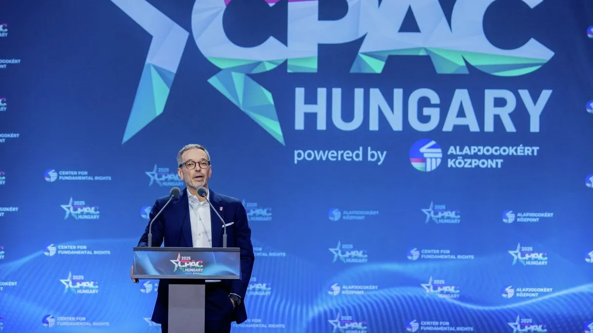 Herbert Kickl is felszólal a CPAC Hungary konferencián