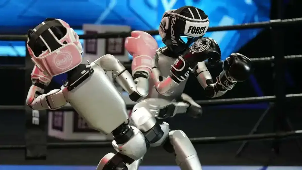 Kína bemutatta a jövő gladiátorait: emberszerű robotok csaptak össze a ringben – videó