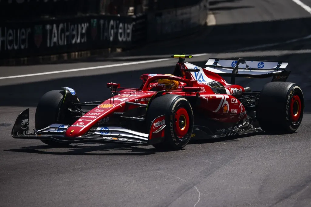 Lewis Hamilton of Ferrari during the F1 Grand Prix of Monaco at Circuit de Monaco on May 25, 2025 in Monte-Carlo, Monaco.  (Photo by Beata Zawrzel/NurPhoto) (Photo by Beata Zawrzel / NurPhoto / NurPhoto via AFP)