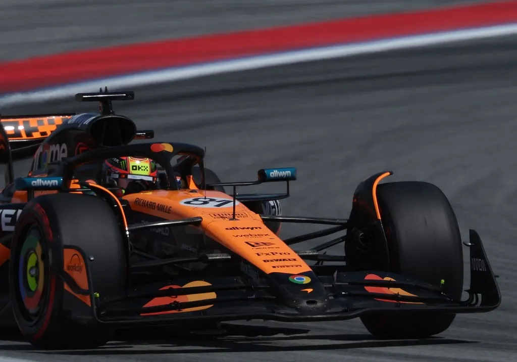 McLaren's Australian driver Oscar Piastri competes in the qualification session at the Circuit de Catalunya in Montmelo, on the outskirts of Barcelona, during the Spanish Formula One Grand Prix on May 31, 2025. (Photo by Pierre-Philippe MARCOU / AFP)