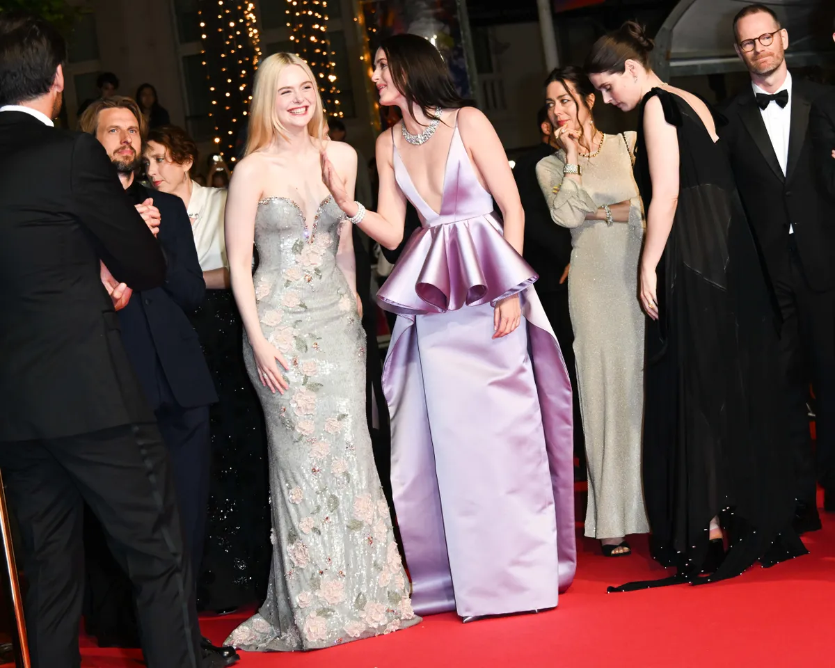 Milan: Cannes, 78th Cannes Film Festival 2025, Red Carpet ''Affeksjonsverdi'' (Sentimental Value) In the photo: Elle Fanning, Renate Reinsve (Credit Image: © Manuele Mangiarotti/IPA via ZUMA Press)