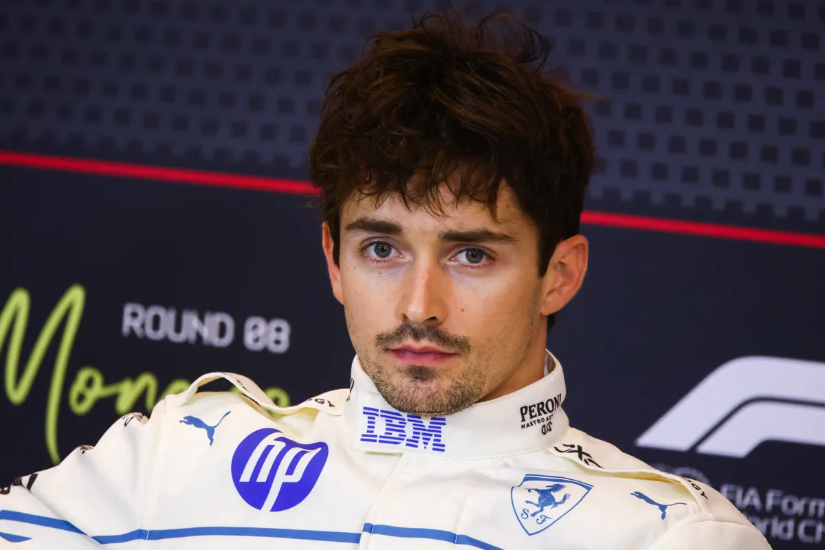 Charles Leclerc of Ferrari during a press conference after the F1 Grand Prix of Monaco at Circuit de Monaco on May 25, 2025 in Monte-Carlo, Monaco.  (Photo by Beata Zawrzel/NurPhoto) (Photo by Beata Zawrzel / NurPhoto / NurPhoto via AFP)