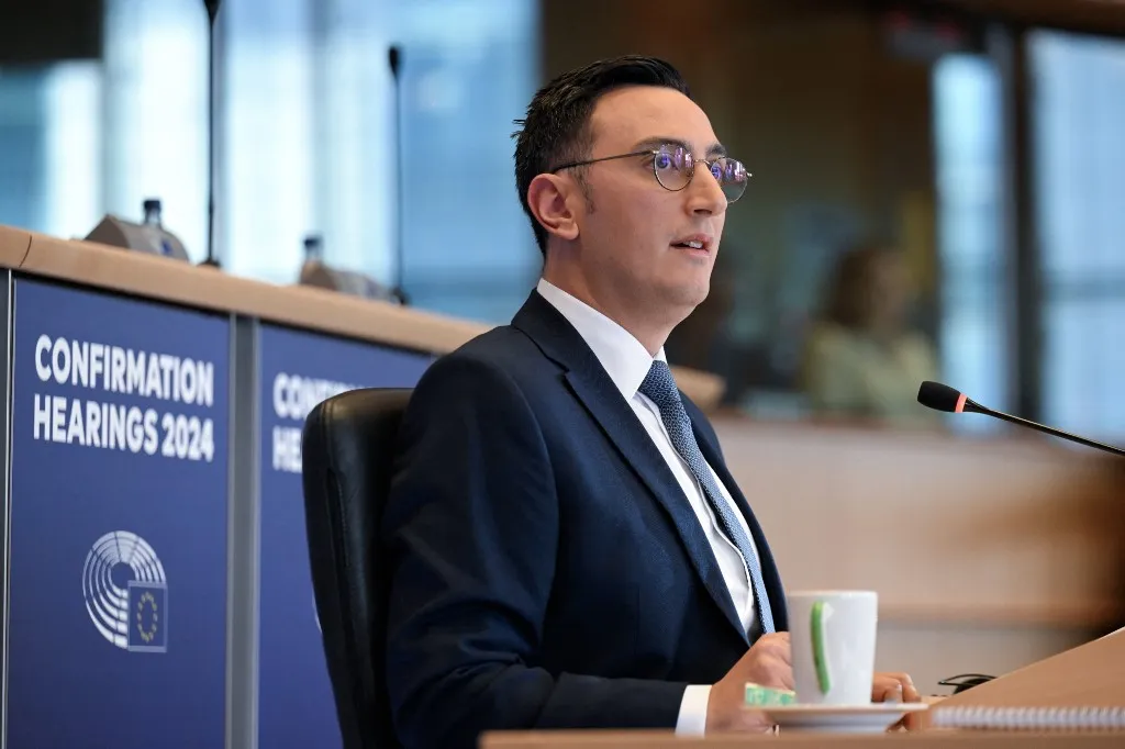 EU Commissioner designate Glenn Micallef attends his confirmation hearing at the European Parliament in Brussels, on November 4, 2024. Micallef has been designated as commissioner for intergenerational fairness, youth, culture and sport. (Photo by Nicolas TUCAT / AFP)
