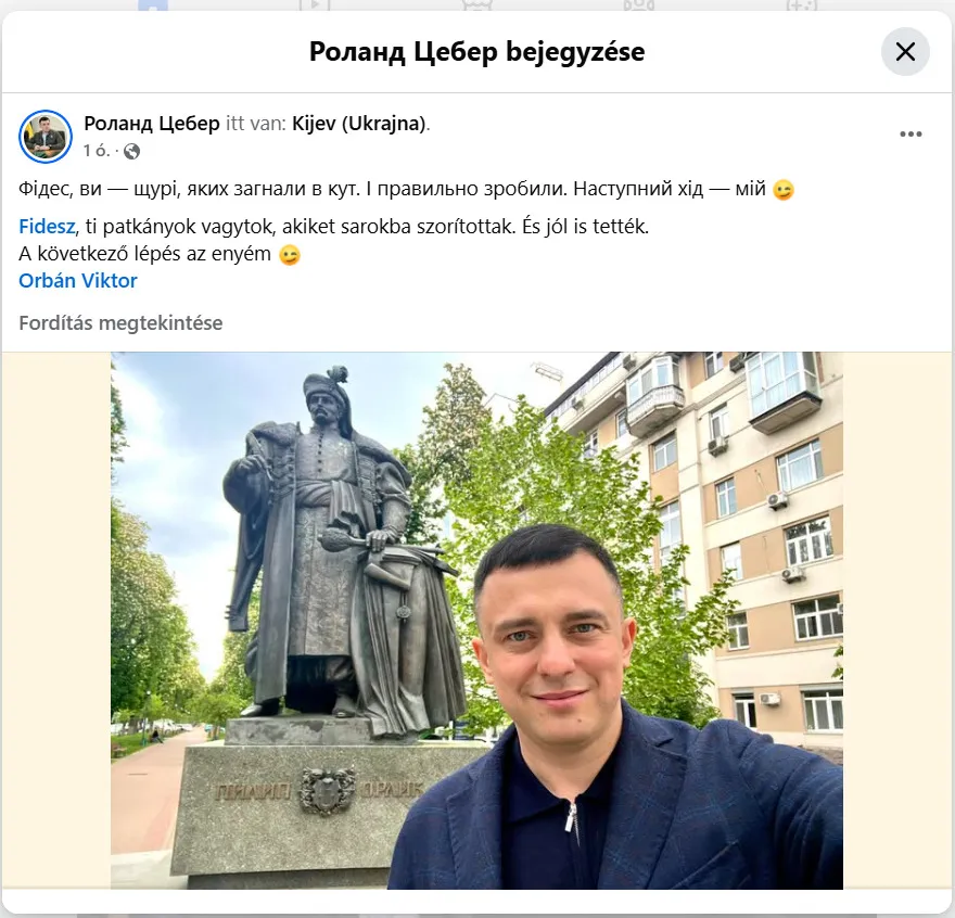 Tseber Roland posztja