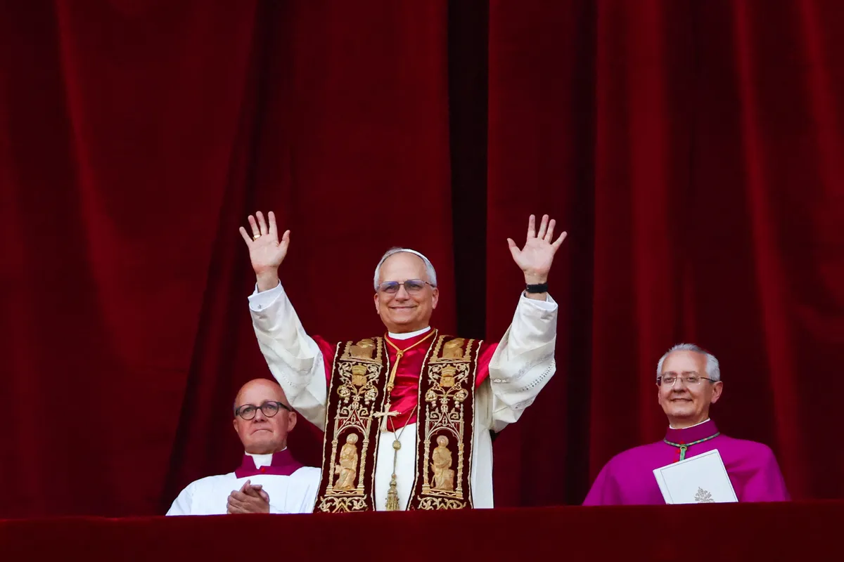 American cardinal Robert Prevost, now known as Leo XIV, has been elected a new pope by the cardinal electors on the second day of the conclave. On May 8th, 2025 in Vatican City, Vatican. (Photo by Beata Zawrzel/NurPhoto) (Photo by Beata Zawrzel / NurPhoto / NurPhoto via AFP)