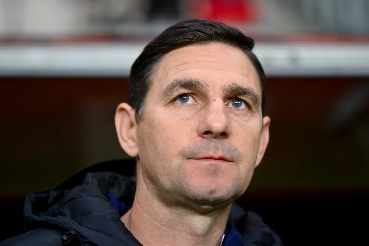 NB I Debrecen, 2024. november 24.
Gera Zoltán, a Kecskemét vezetőedzője a labdarúgó OTP Bank Liga 14. fordulójában játszott Debreceni VSC – Kecskeméti TE mérkőzésen a debreceni Nagyerdei Stadionban 2024. november 24-én.
MTI/Czeglédi Zsolt