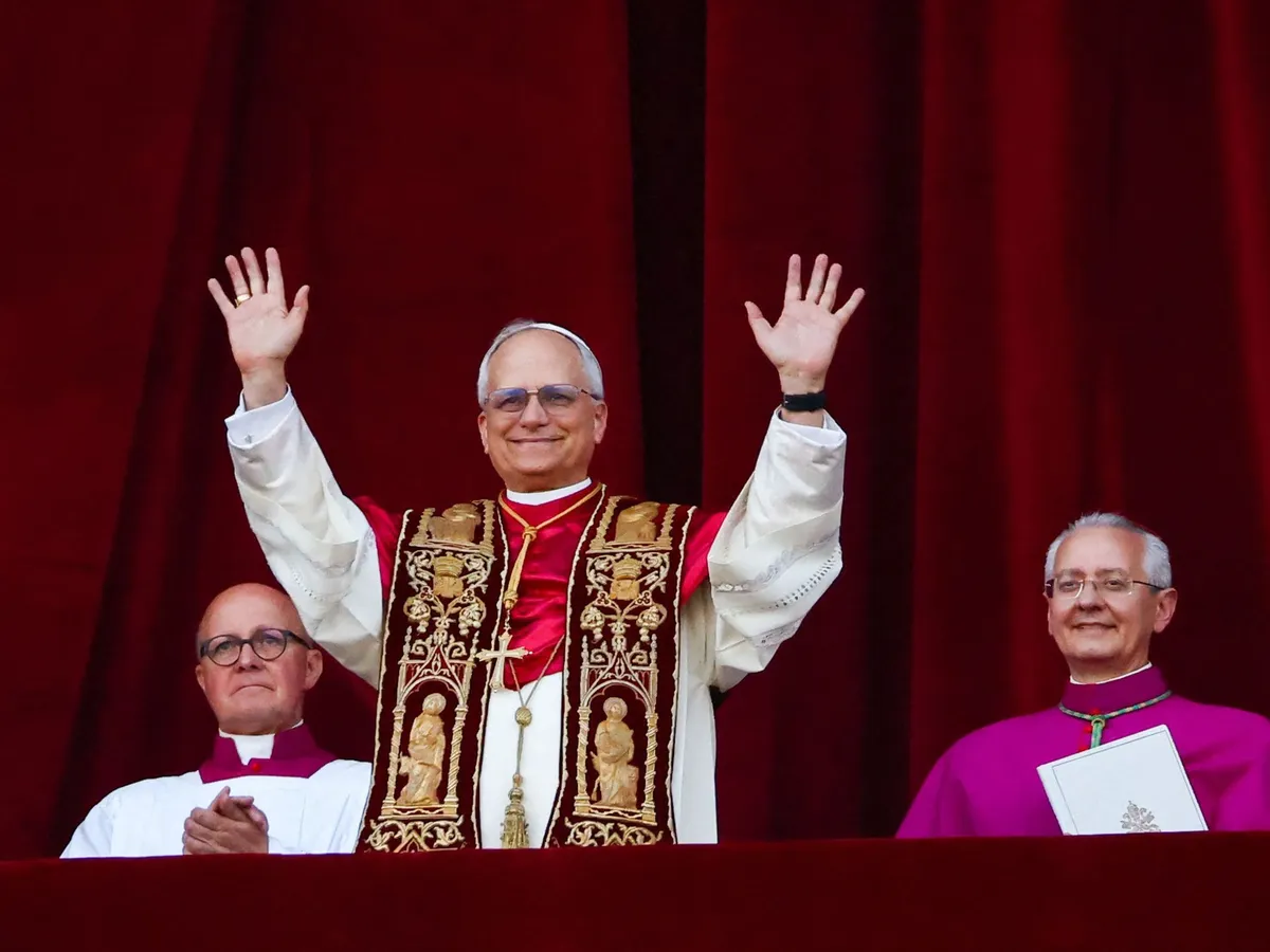 XIV. Leó pápa American cardinal Robert Prevost, now known as Leo XIV, has been elected a new pope by the cardinal electors on the second day of the conclave. On May 8th, 2025 in Vatican City, Vatican. (Photo by Beata Zawrzel/NurPhoto) (Photo by Beata Zawrzel / NurPhoto / NurPhoto via AFP)