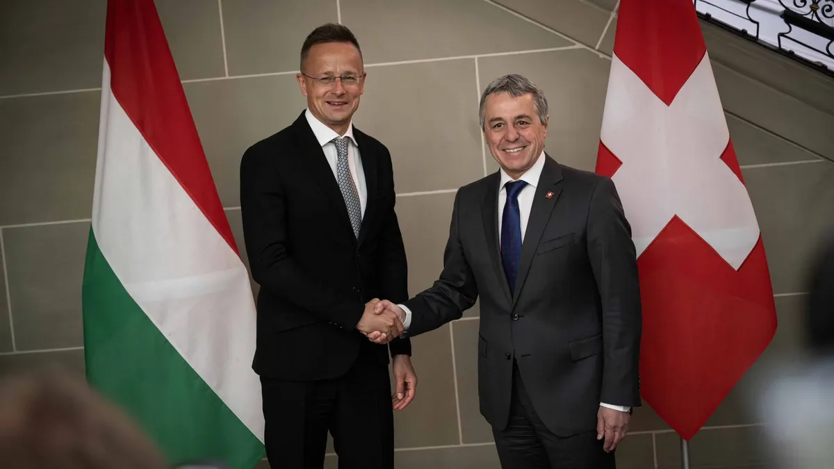 Szijjártó Péter: Magyarország és Svájc együtt áll ki a béketárgyalások sikeréért