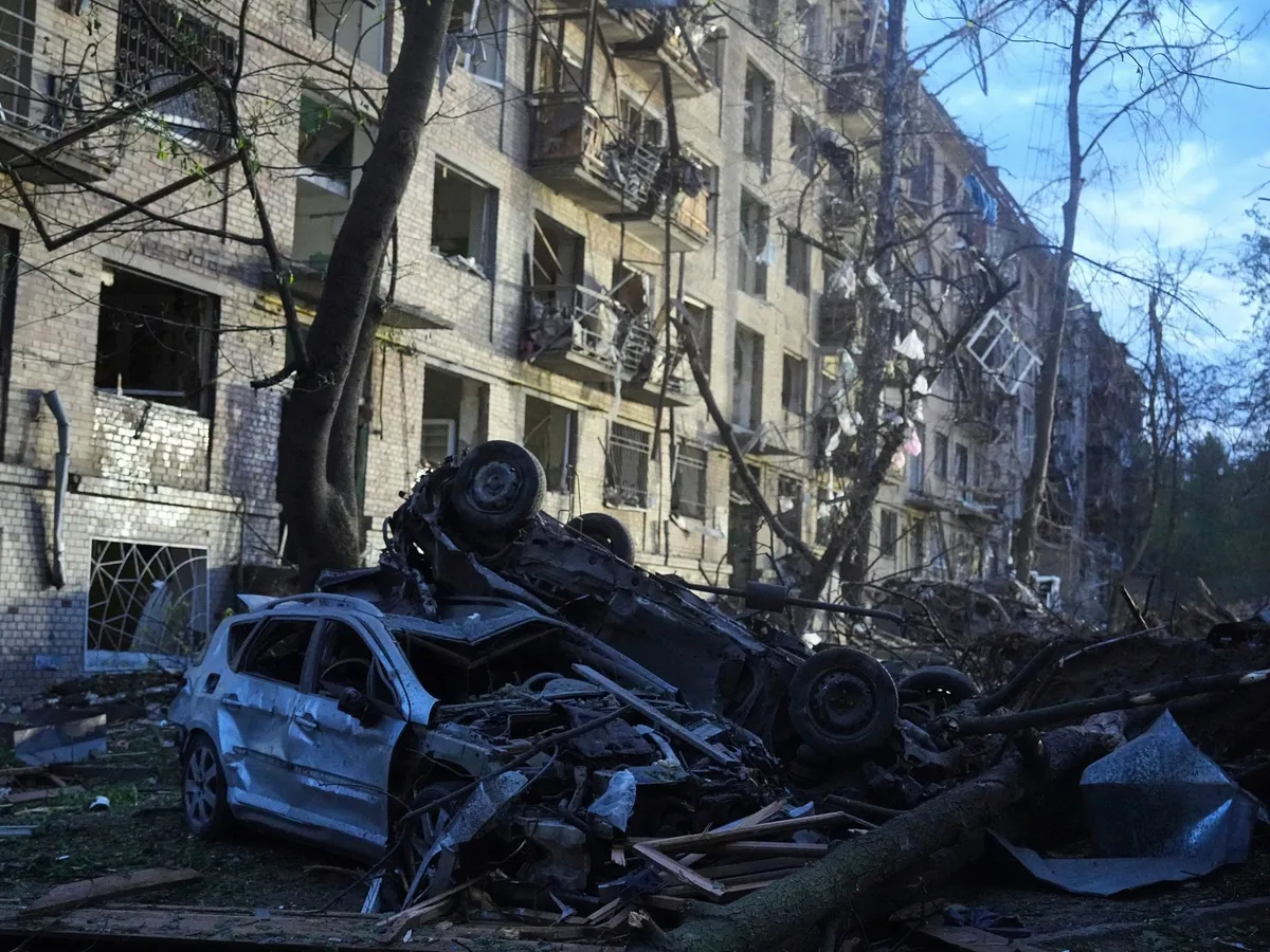 Ukrajnai háború, ukrajnaiháború, ukrán főváros, Kijev, nagyszabású orosz támadás, 2025.04.24.
