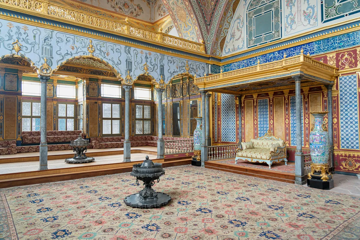 Istanbul, Turkey - June 13, 2022: The harem of the sultans in the Topkapi Palace in Istanbul