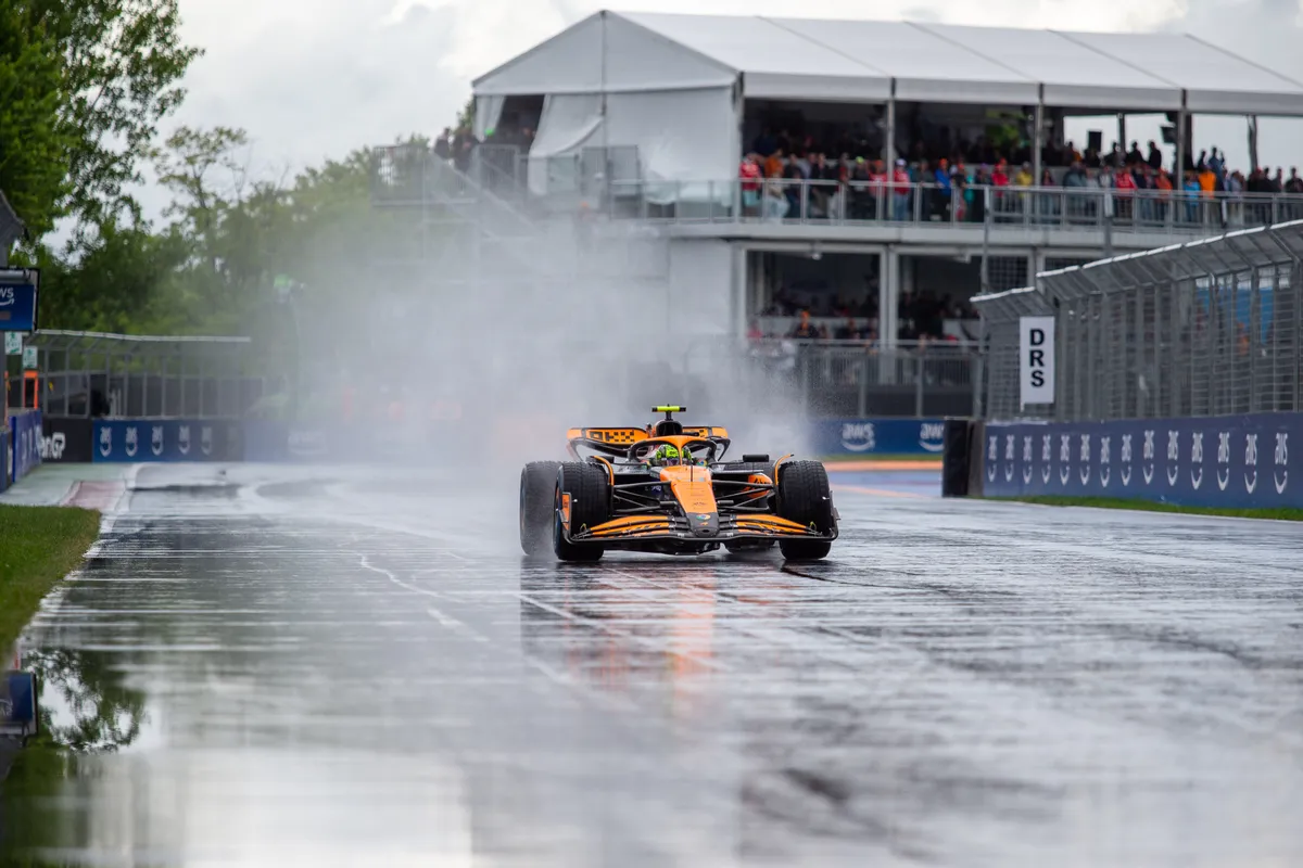 F1, Lando Norris of the UK is driving the (4) McLaren F1 Team MCL38 Mercedes during the Formula 1 AWS Grand Prix Du Canada in Montreal, Canada, on June 9, 2024. (Photo by Alessio Morgese/NurPhoto) (Photo by Alessio Morgese / NurPhoto via AFP)
