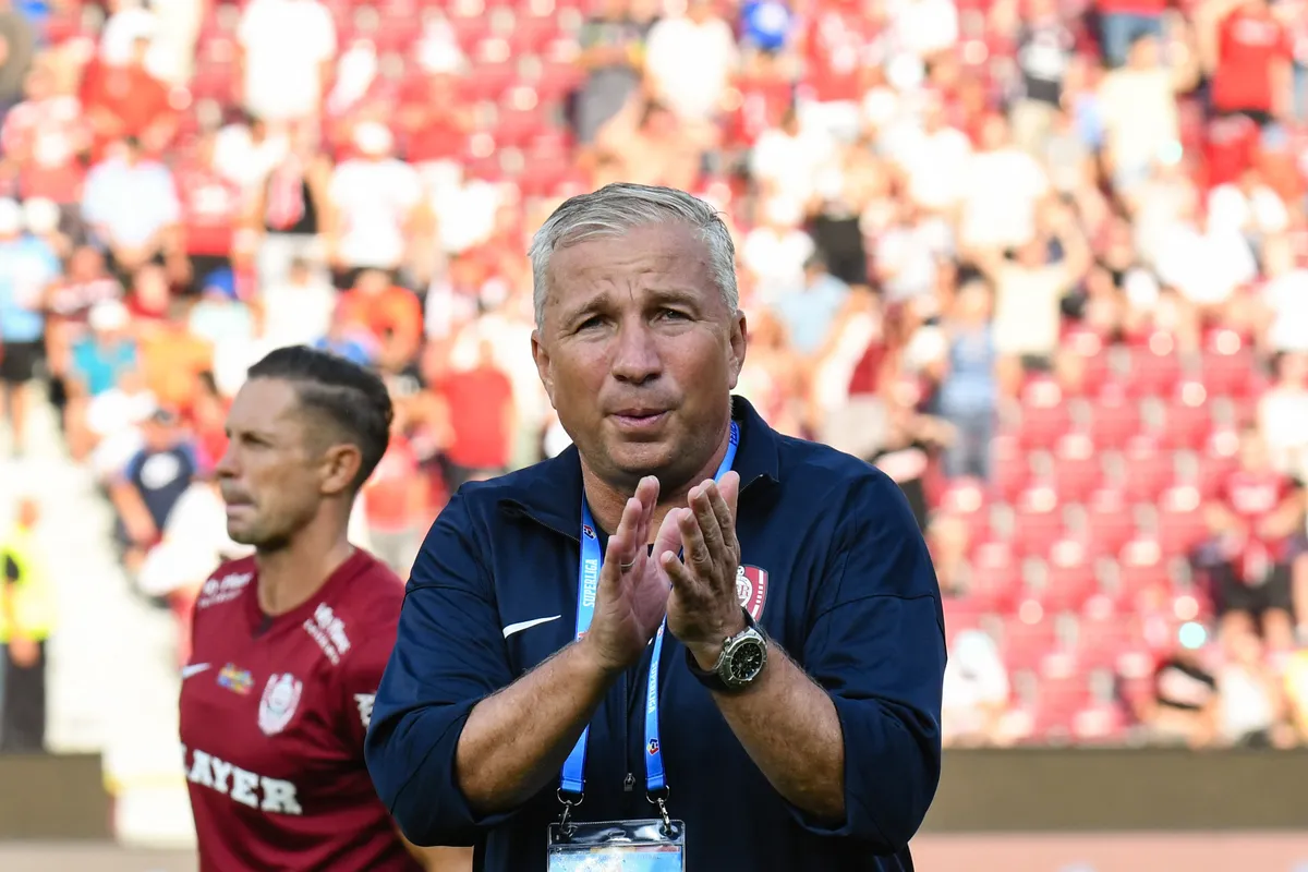 Dan Petrescu is posing for a portrait during the CFR 1907 Cluj vs Dinamo Bucuresti match at Dr Constantin Radulescu Stadium in Cluj-Napoca, on July 14, 2024. (Photo by Flaviu Buboi/NurPhoto) (Photo by Flaviu Buboi / NurPhoto via AFP)
