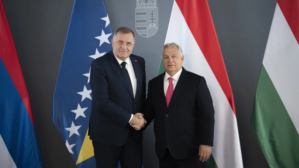 Orbán Viktor fogadta Milorad Dodikot, a boszniai Szerb Köztársaság elnökét