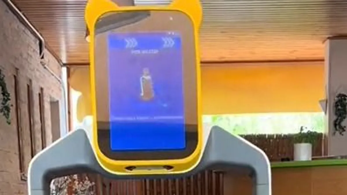 Robotfelszolgáló tűnt fel egy füredi pizzériában
