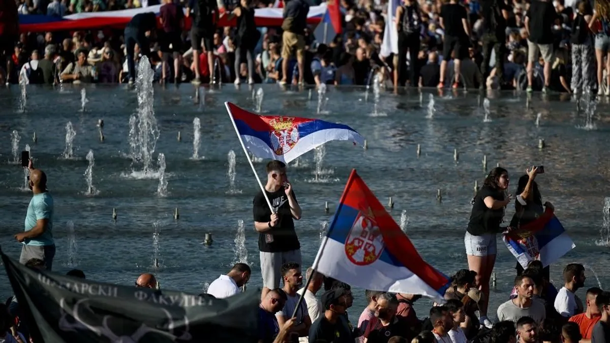 Tüntetés volt Belgrádban