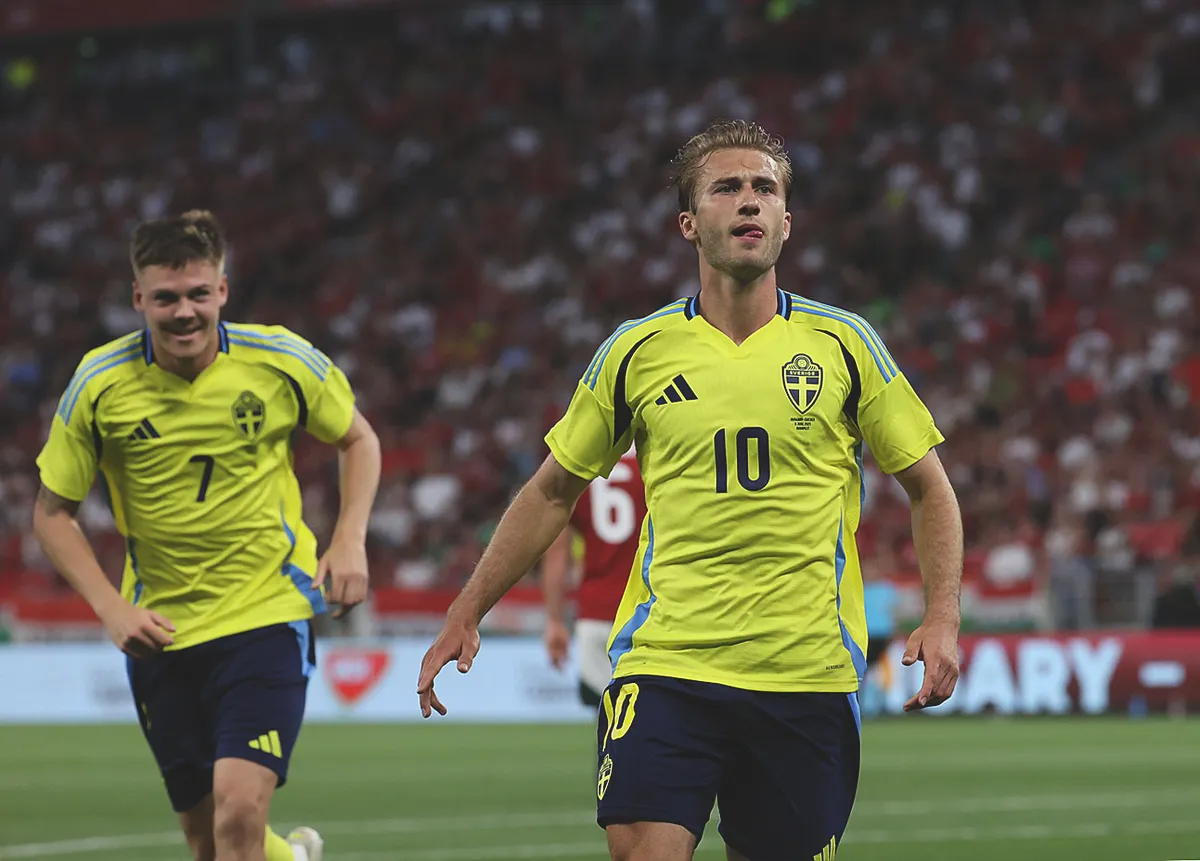 Magyarország – Svédország, MagyarországSvédország, Magyar válogatott, barátságos válogatott-mérkőzés, foci, labdarúgás, Magyar labdarúgó-válogatott, Magyarlabdarúgóválogatott, UEFA Nemzetek Ligája, Puskás Aréna, Budapest, 2025.06.06.