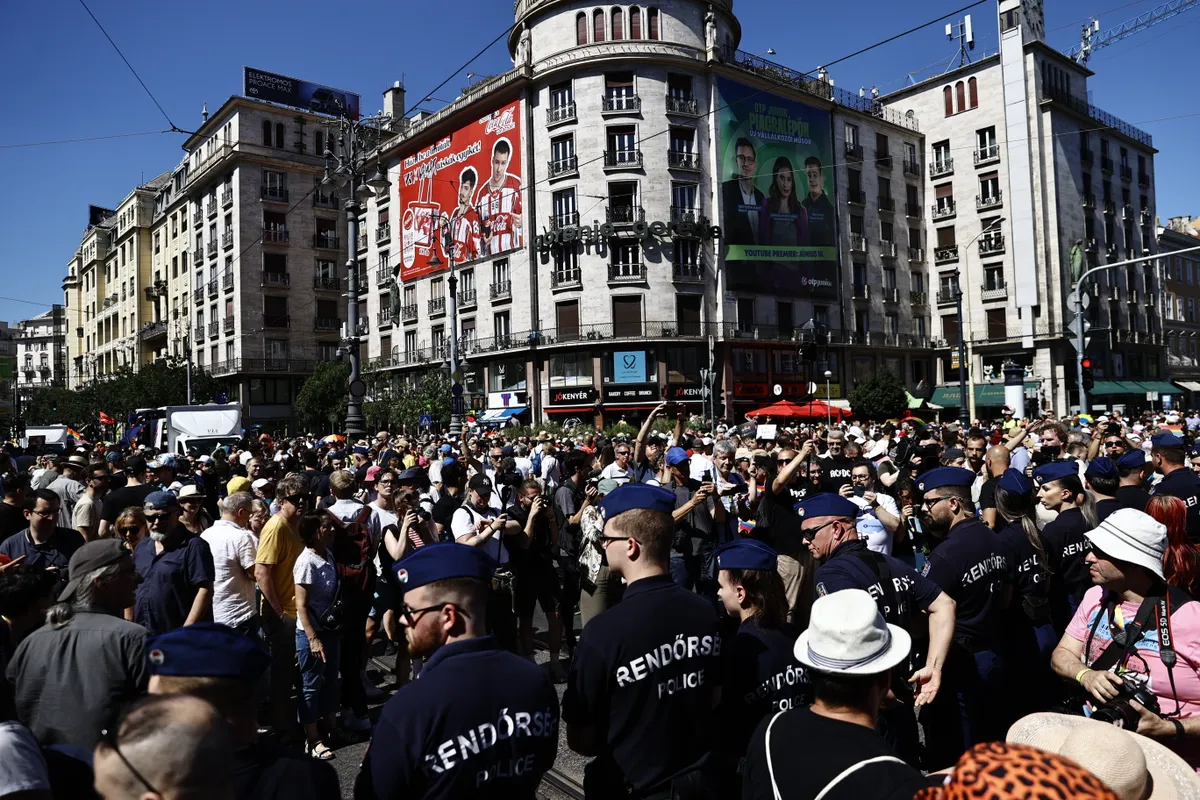 Pridefelvonulás2025, Budapest, 2025. június 27., Pride, felvonulás, tüntetés, Pride2025