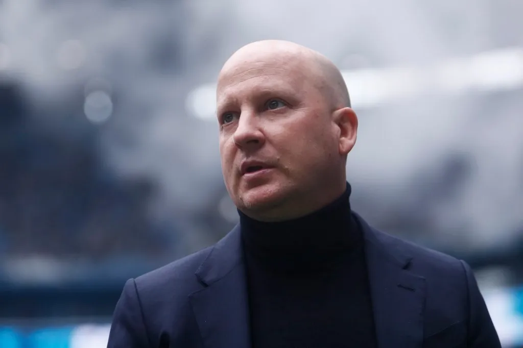 Videoton CSKA Moscow head coach Marko Nikolics looks on during the Russian Premier League match between FC Zenit Saint Petersburg and PFC CSKA Moscow on March 1, 2025 at Gazprom Arena in Saint Petersburg, Russia. (Photo by Mike Kireev/NurPhoto) (Photo by Mike Kireev / NurPhoto via AFP)