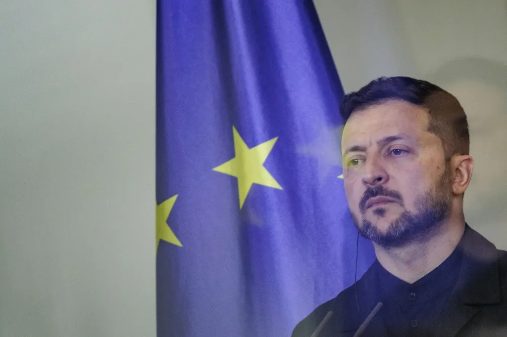 Volodimir Zelenszkij, ukrán elnök. Mélyen megosztja Európát Ukrajna erőltetett uniós csatlakozása. (Fotó: KIRA HOFMANN / Photothek Media Lab)