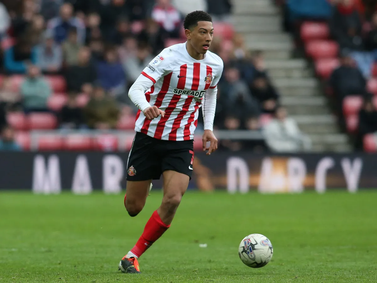Bellingham, Jobe Bellingham is playing for Sunderland in the Sky Bet Championship match against Queens Park Rangers at the Stadium Of Light in Sunderland, on March 16, 2024. (Photo by MI News/NurPhoto) (Photo by MI News / NurPhoto via AFP)