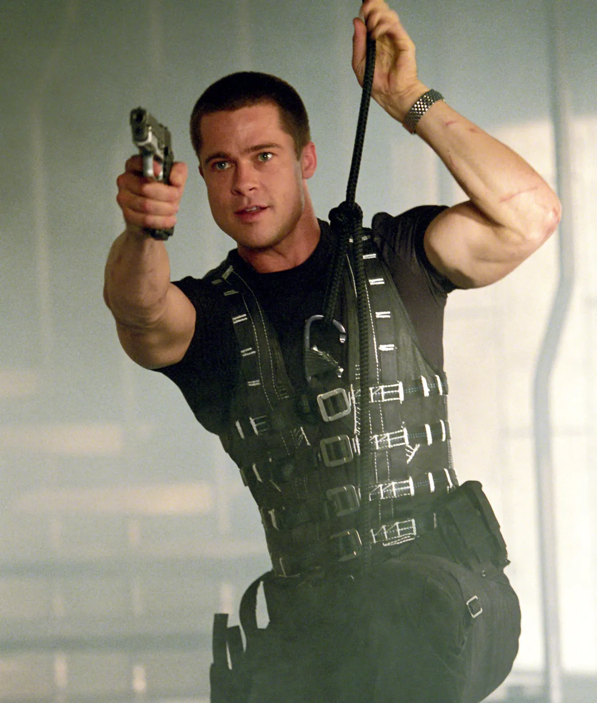 Jun 01, 2005; New York, NY, USA; Actors BRAD PITT stars as John Smith in the romantic action thriller 'Mr. and Mrs. Smith' directed by Doug Liman. Release date set for June 10th 2005. Mandatory Credit: Photo by Stephen Vaughn/20th Century Fox/Entertainment Pictures. (Â©) Copyright 2005 by Courtesy of 20th Century Fox