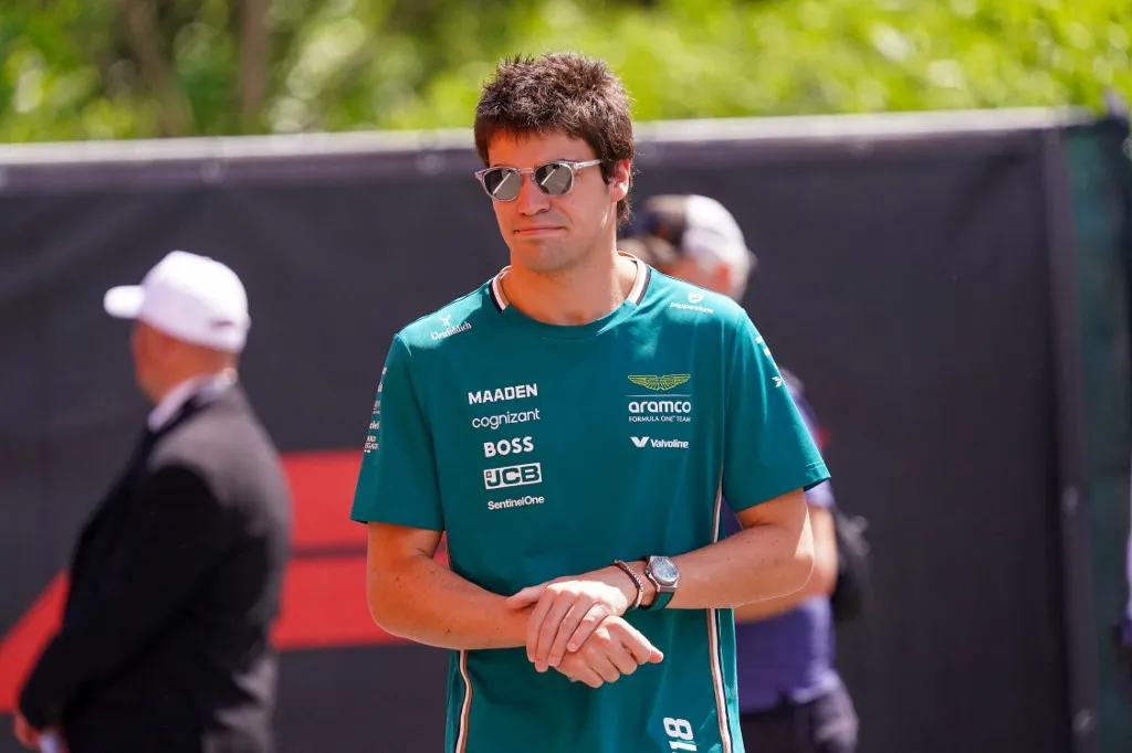 Lance Stroll participates in the Formula 1 AWS Gran Premio del Made in Italy e dell'Emilia-Romagna 2025 in Imola, Italy, on May 16, 2025, at the Autodromo Internazionale Enzo e Dino Ferrari. (Photo by Alessio Morgese/NurPhoto) (Photo by Alessio Morgese / NurPhoto via AFP)
